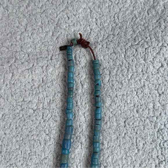 Blue Citrine & 925 Silver Mala Necklace - Picture 3 of 4